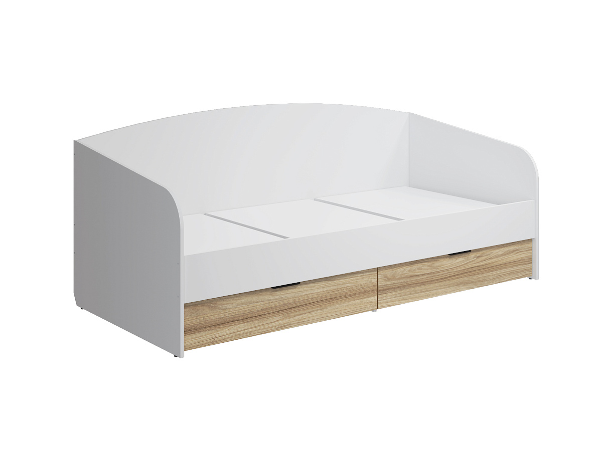 Кровать Скайлайт СЛ-31К (90/200) блэквуд ячменный/белый