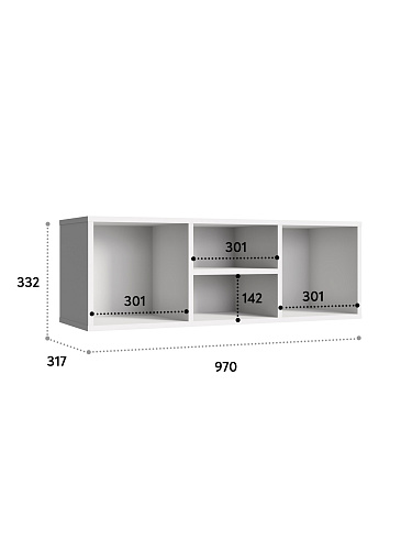 Полка П-02 белый структурный