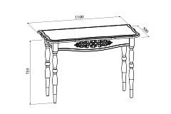 Стол Ассоль АС-36 белое дерево