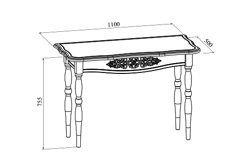 Стол Ассоль АС-36 белое дерево