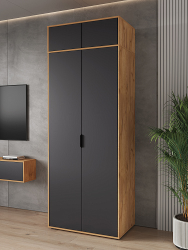 Антресоль Оптима ОП-11 дуб крафт золотой/графит