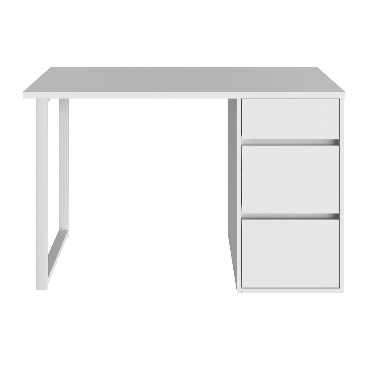 Стол С-411 белый структурный/меренга (1200х550 белая опора)