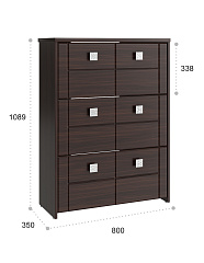 Шкаф под обувь Изабель ИЗ-55К орех темный