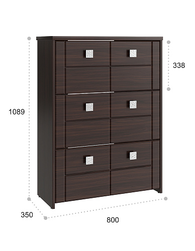 Шкаф под обувь Изабель ИЗ-55К орех темный