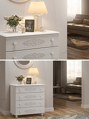 Комод Ассоль АС-5 белое дерево