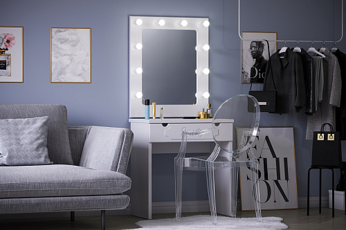 Зеркало ДримСтар ДС-40 белое дерево