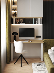 Стол С-600 блэквуд ячменный/каркас белый (1350х600)