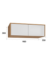 Антресоль Оптима ОП-11 дуб крафт золотой/меренга