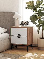 Тумба прикроватная Астрид АР-04 дуб крафт табачный/бланж