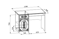 Стол Ассоль АС-242К белое дерево