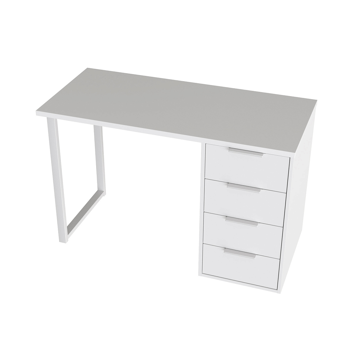 Стол С-410 белый структурный/меренга (1200х550 белая опора)