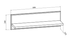 Полка навесная Изабель ИЗ-82 орех темный