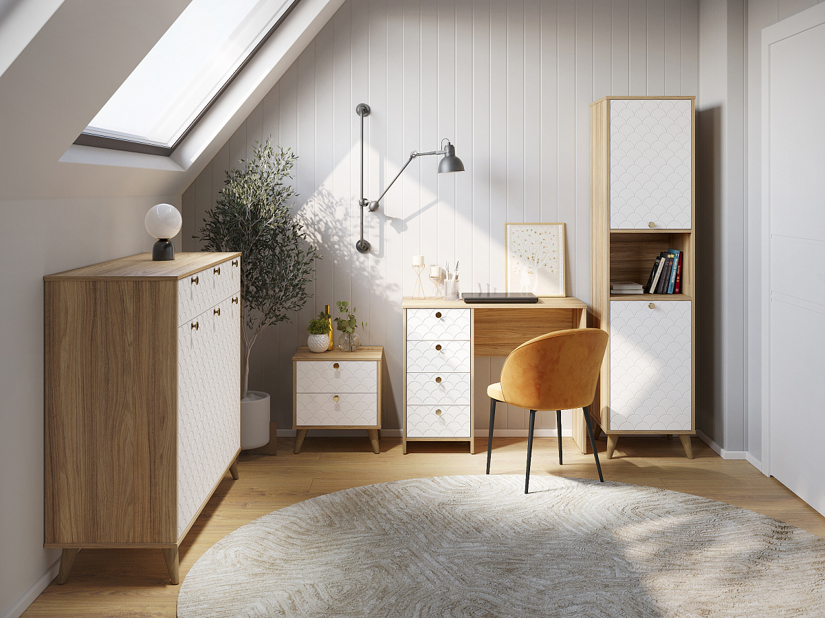 Комплект мебели для кабинета Велламо ВО-111 блэквуд ячменный/бланж