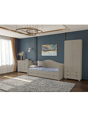 Кровать ДримСтар ДС-51 (800х2000) глиняный серый/риолит