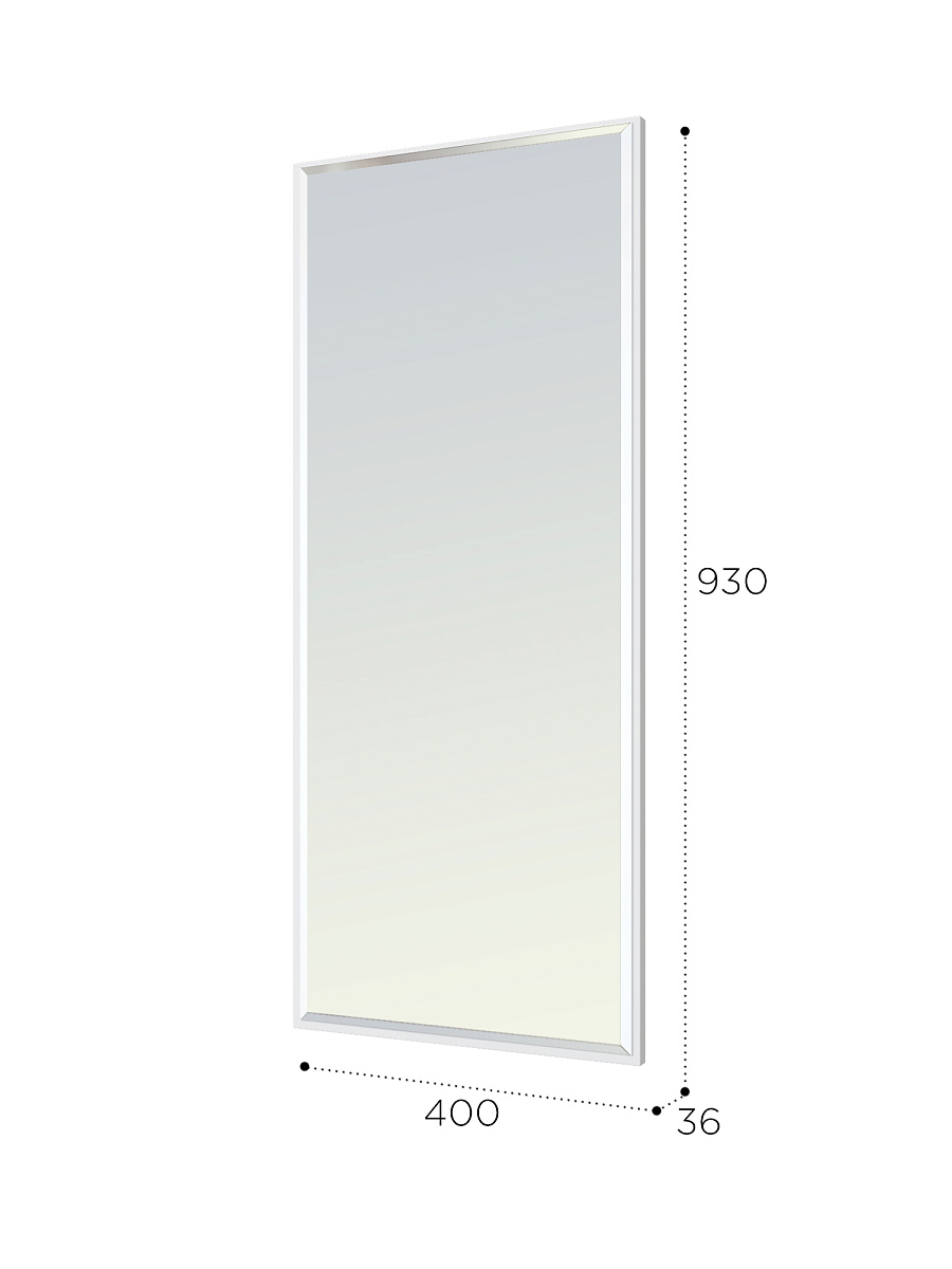 Зеркало Эмилия ЭЛ-5 белый структурный
