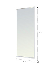 Зеркало Эмилия ЭЛ-5 белый структурный