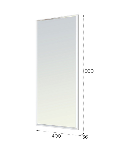Зеркало Эмилия ЭЛ-5 белый структурный