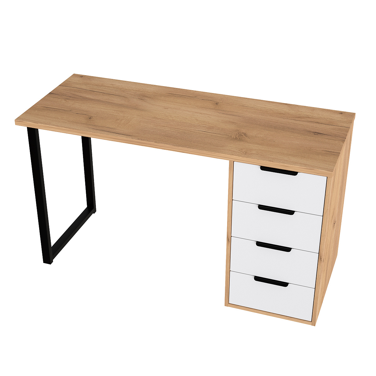 Стол С-402 дуб крафт золотой/меренга (1350х550)