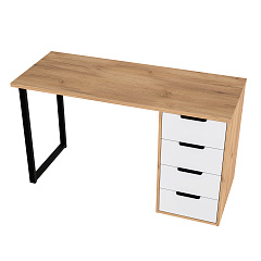 Стол С-402 дуб крафт золотой/меренга (1350х550)