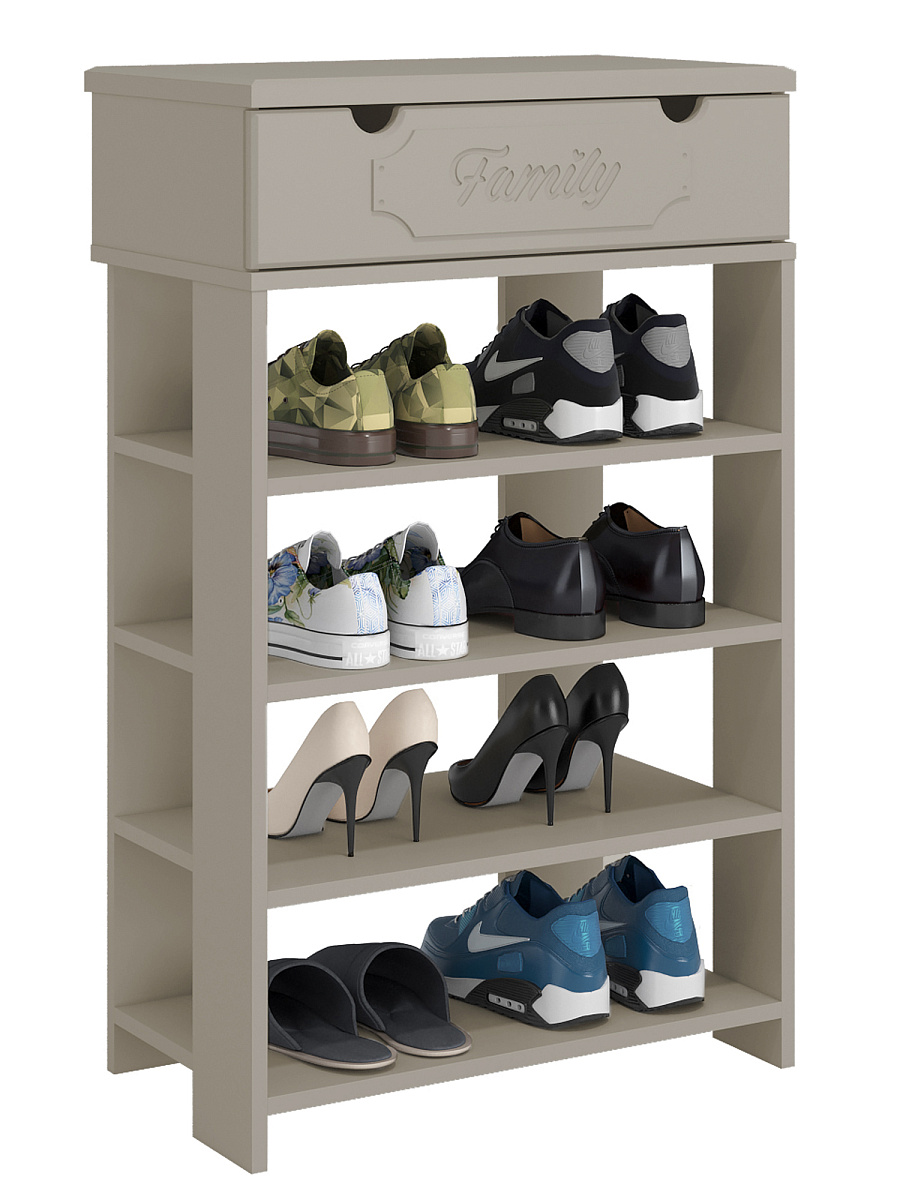 Тумба для обуви ДримСтар ДС-21 (600) глиняный серый/риолит