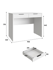 Стол Оптима ОП-19 белый структурный/меренга