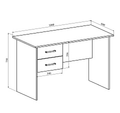 Комплект стол с тумбой  ОФ-111К+ОФ-21 венге