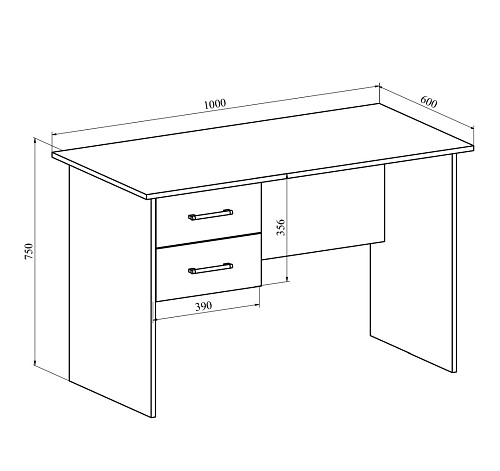 Комплект стол с тумбой  ОФ-111К+ОФ-21 венге