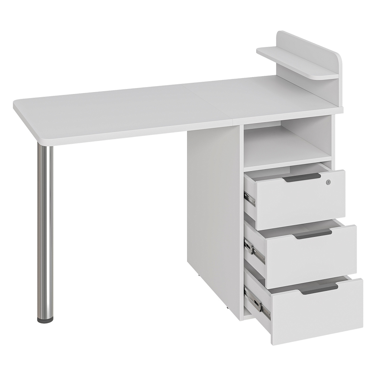 Стол С-405 белый структурный/меренга 