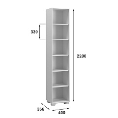 Стеллаж «Монблан» МБ-22 белый структурный