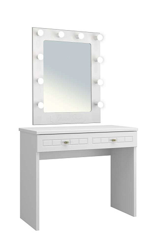 Комплект гримерный столик Монблан 73К белое дерево