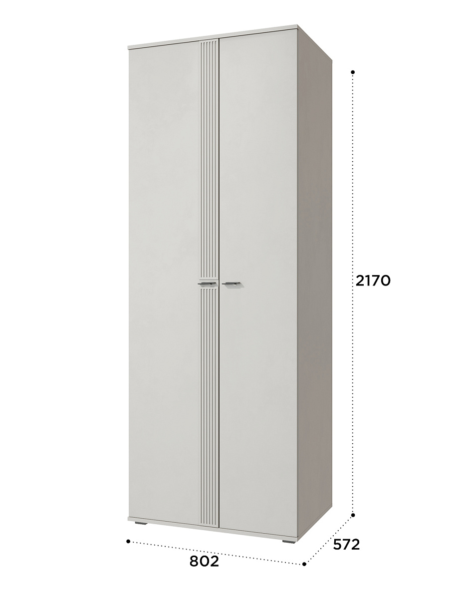 Шкаф для одежды Эмилия ЭЛ-16К глухой кашемир/шарли керамика