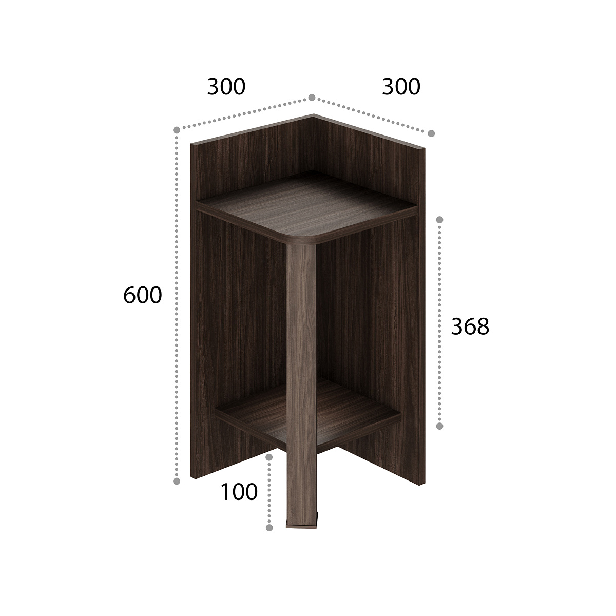 Этажерка Э-01 орех темный/венге аруба