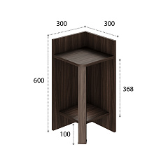 Этажерка Э-01 орех темный/венге аруба