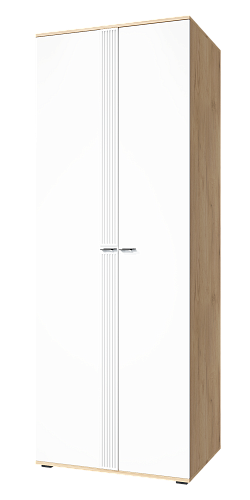 Шкаф для одежды Эмилия ЭЛ-16К глухой дуб крафт золотой/меренга