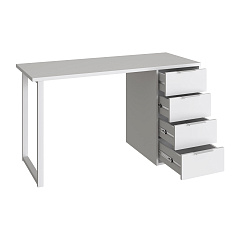 Стол С-412 белый структурный/меренга (1350х550 белая опора)