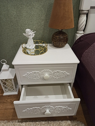 Тумба прикроватная Ассоль АС-4 белое дерево