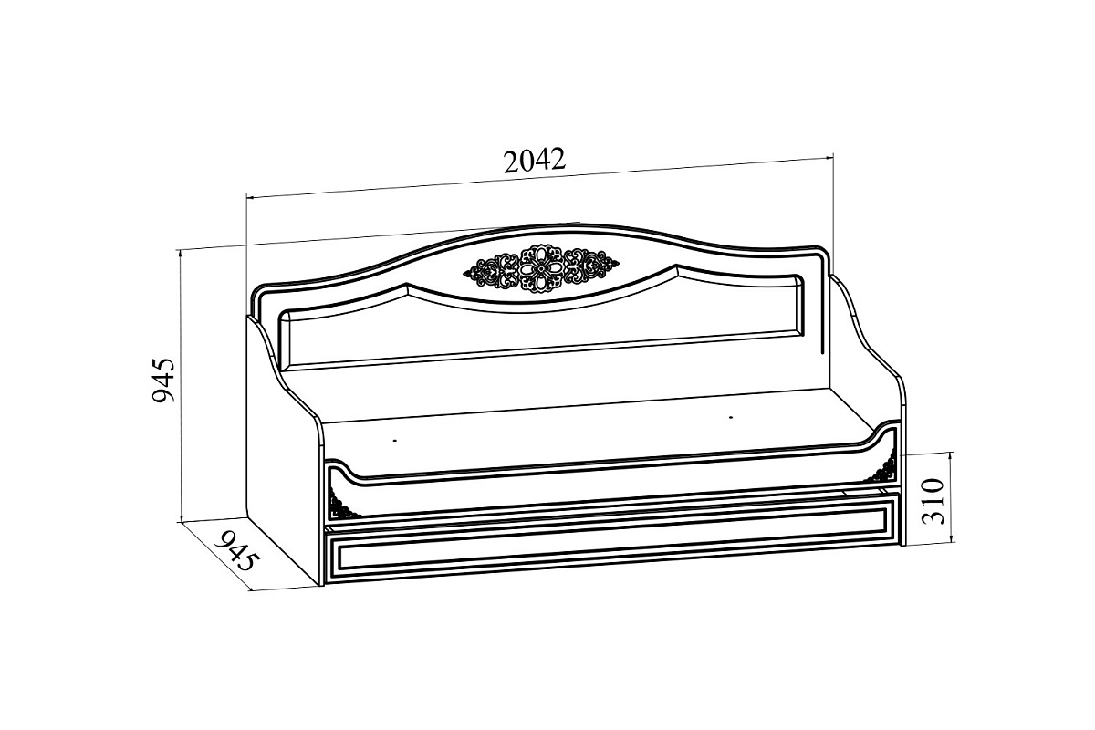 Гарнитур для детской Ассоль плюс АС-051 ваниль