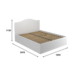 Кровать «Монблан» МБ-606К (2000х1600) белое дерево