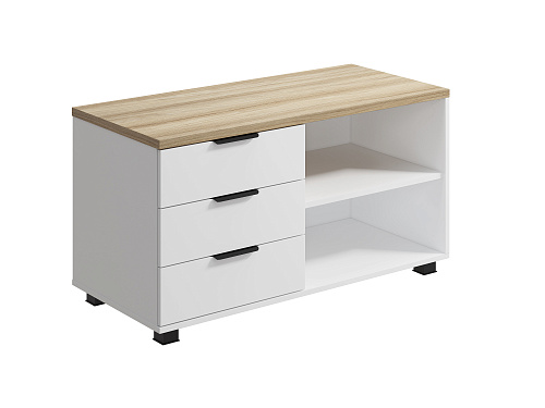 Тумба Скайлайт СЛ-13К (ящики слева) блэквуд ячменный/белый/меренга