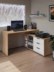 Стол угловой Оптима ОП-22 дуб крафт золотой/меренга