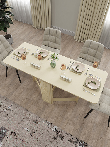 Стол раскладной СМ-4 ваниль