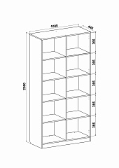 Шкаф-пенал Анастасия АН-4К (открытый) дуб роше