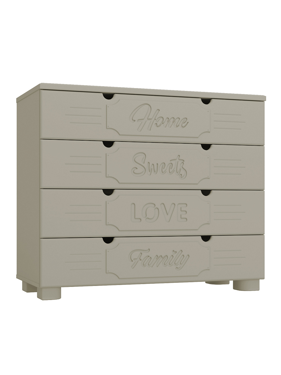 Комод ДримСтар ДС-12 глиняный серый/риолит