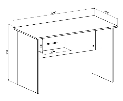 Комплект стол с тумбой  ОФ-112K+ОФ-26 венге