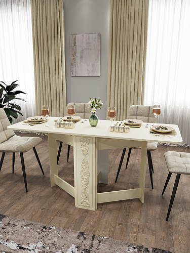 Стол раскладной СМ-4 ваниль