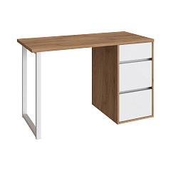 Стол С-411 дуб крафт золотой/меренга (1200х550 белая опора)