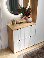 Тумба Эмилия ЭЛ-45 дуб крафт золотой/меренга