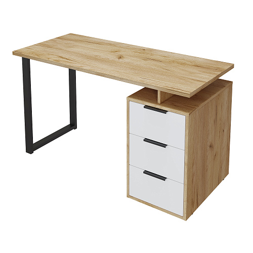 Стол С-406 дуб крафт золотой/меренга (1350*600)