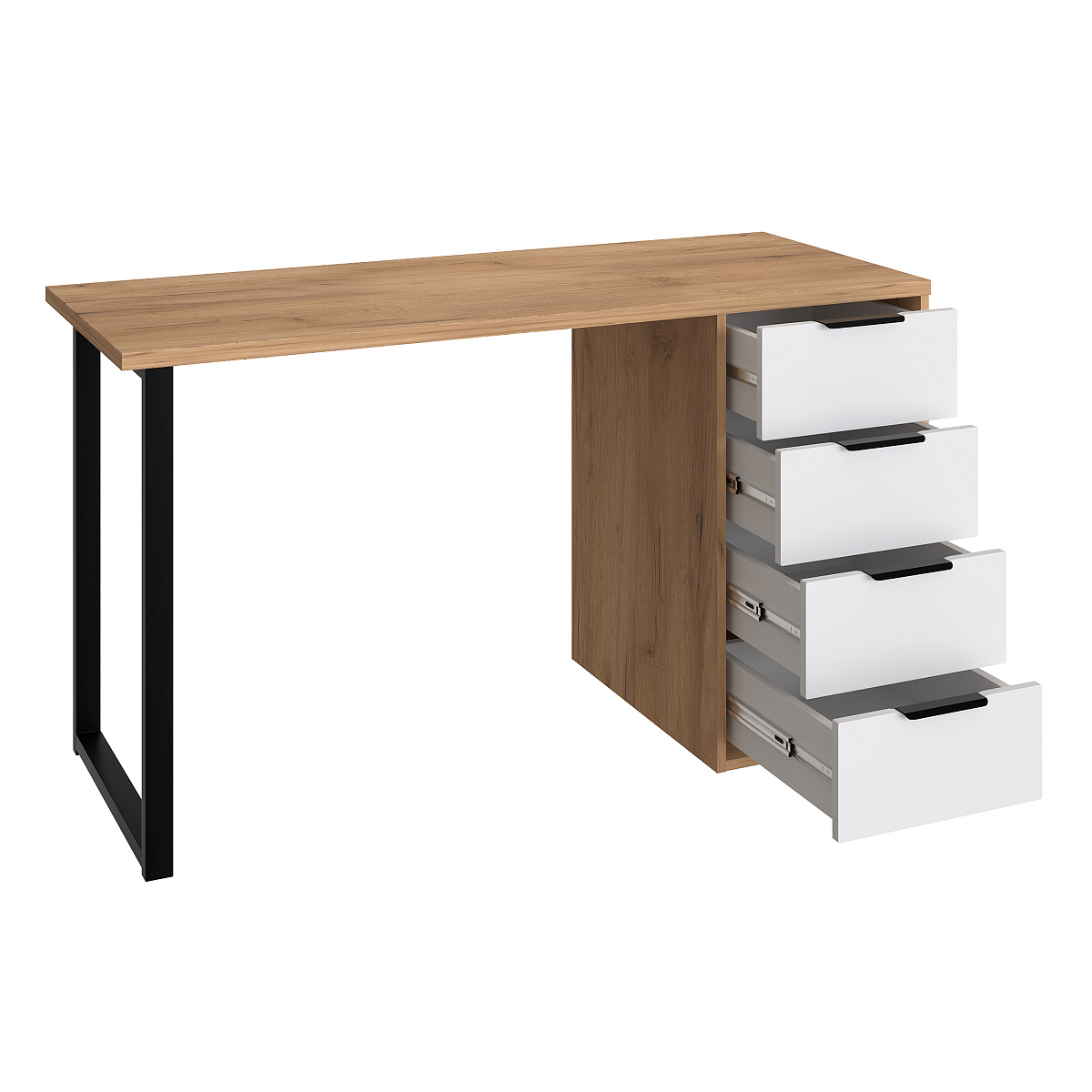 Стол С-402 дуб крафт золотой/меренга (1350х550)