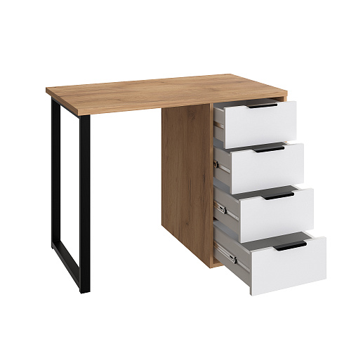 Стол С-404 дуб крафт золотой/меренга (1000х550)